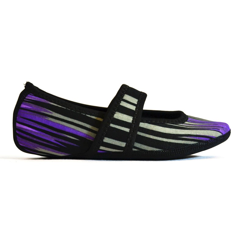 Nufoot Betsy Lou Women's Slippers, Foldable, Flexible Flats, Slipper Socks, Travel Slippers, Exercise Shoe, Dance Shoe, Yoga Socks, House Shoes, Indoor Shoes, Purple Aurora, Small - Image 2
